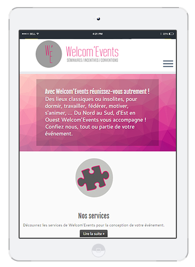 Welcom'Events Ipad